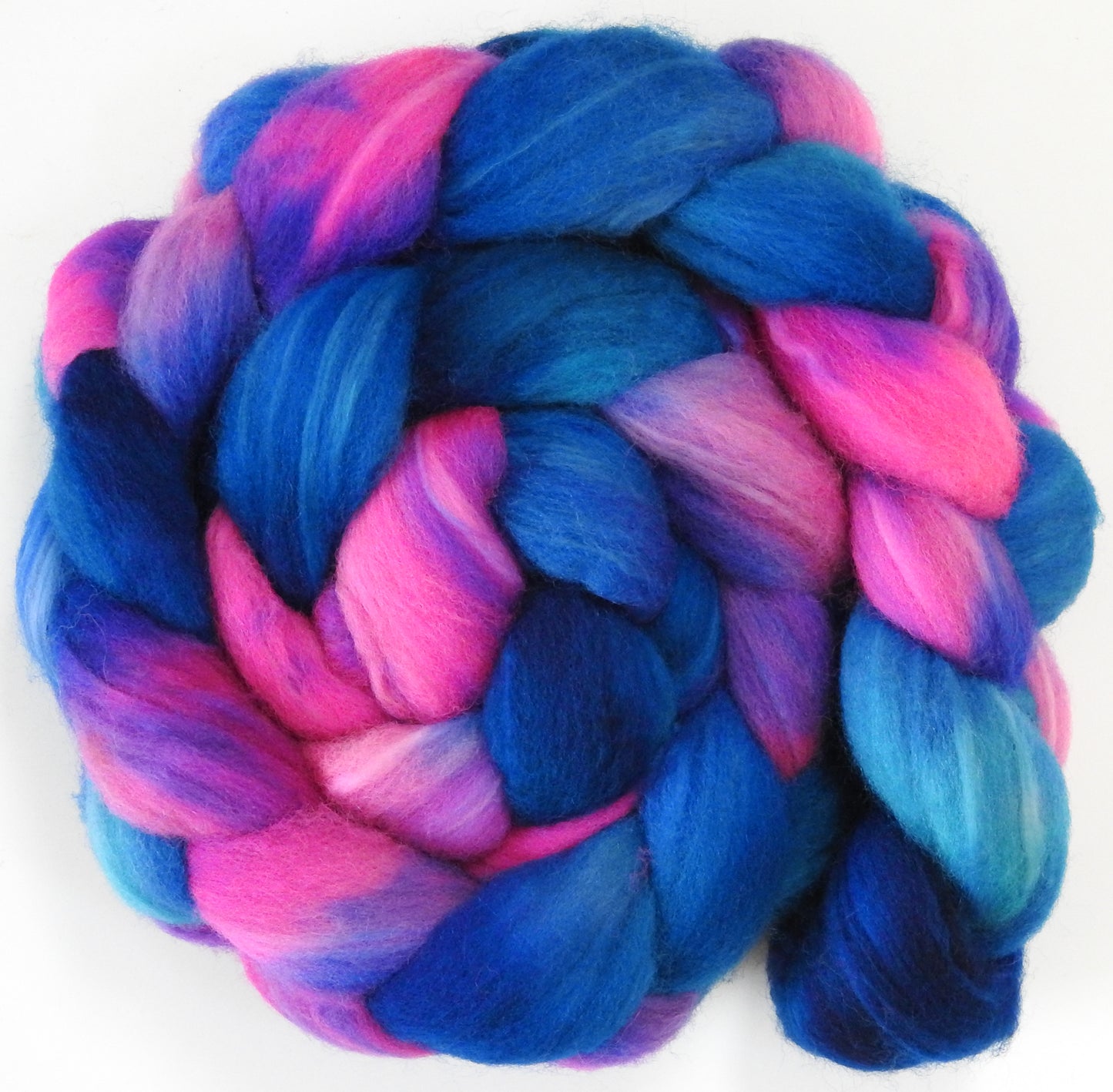 Nerds (5.7 oz) - Batt in a Braid #60- Southdown/ Bfl/ Bio-nylon (50/25/25)
