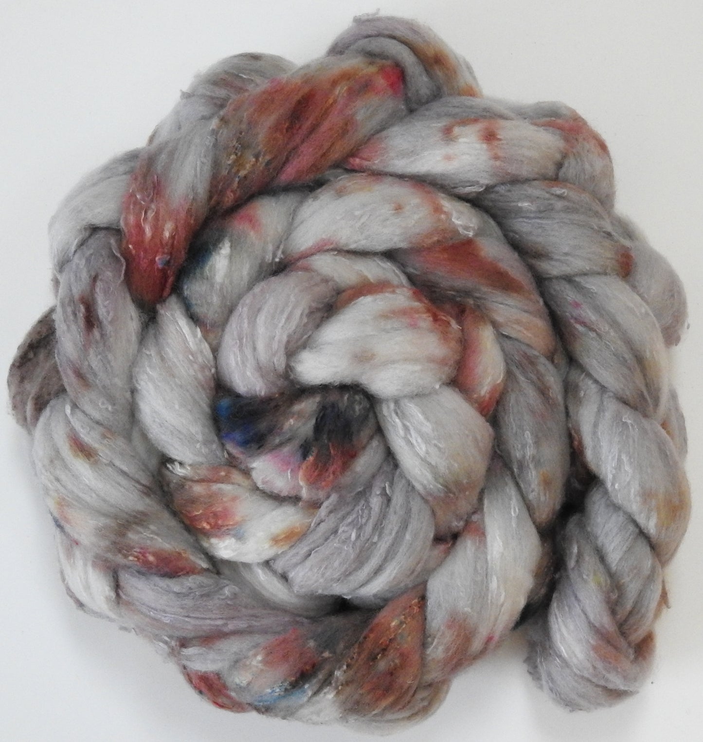 Pearly Gates (5.6 oz)- 25 micron Merino/ Silk Slubs (70/30)