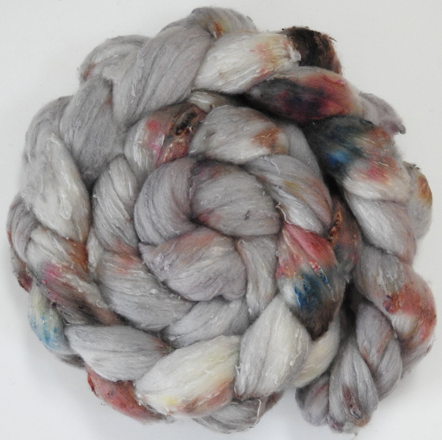 Pearly Gates (5.6 oz)- 25 micron Merino/ Silk Slubs (70/30)