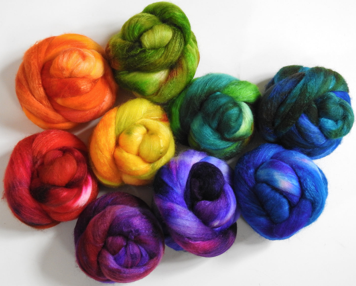 Roy G Biv -Gradient Set - (13.1 oz) Polwarth / Tussah silk (85/15)