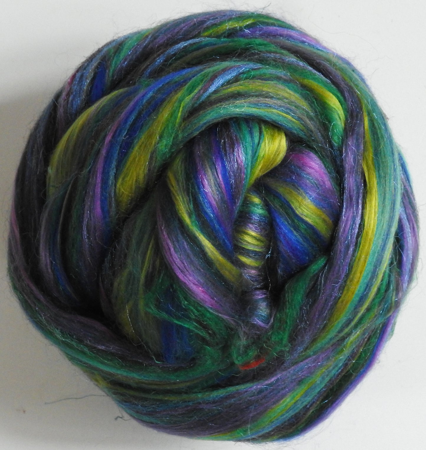 Violetear - Custom Blended Top- Merino/ Mulberry Silk/ Corriedale /Sari Silk/ Trilobal Nylon (40/25/15/10/10)