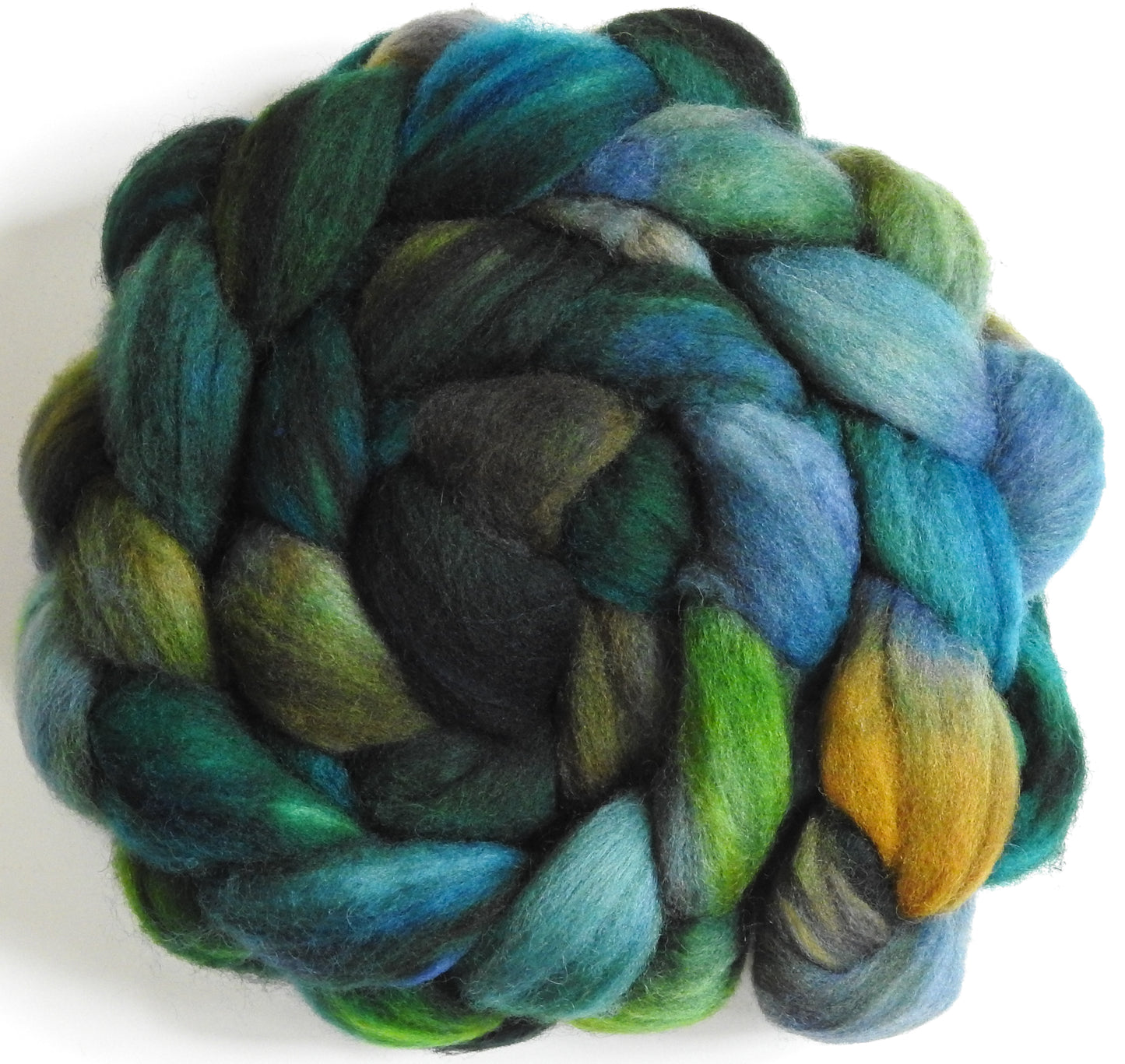 Nor'easter (5.9 oz) - Batt in a Braid #60- Southdown/ Bfl/ Bio-nylon (50/25/25)