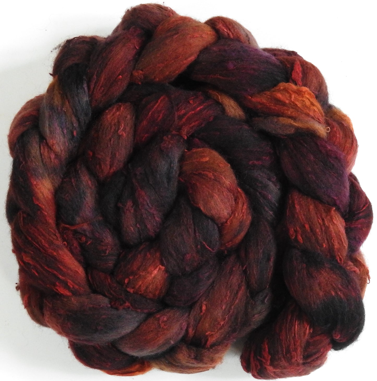 Padauk (5.9 oz)- 25 micron Merino/ Silk Slubs (70/30)