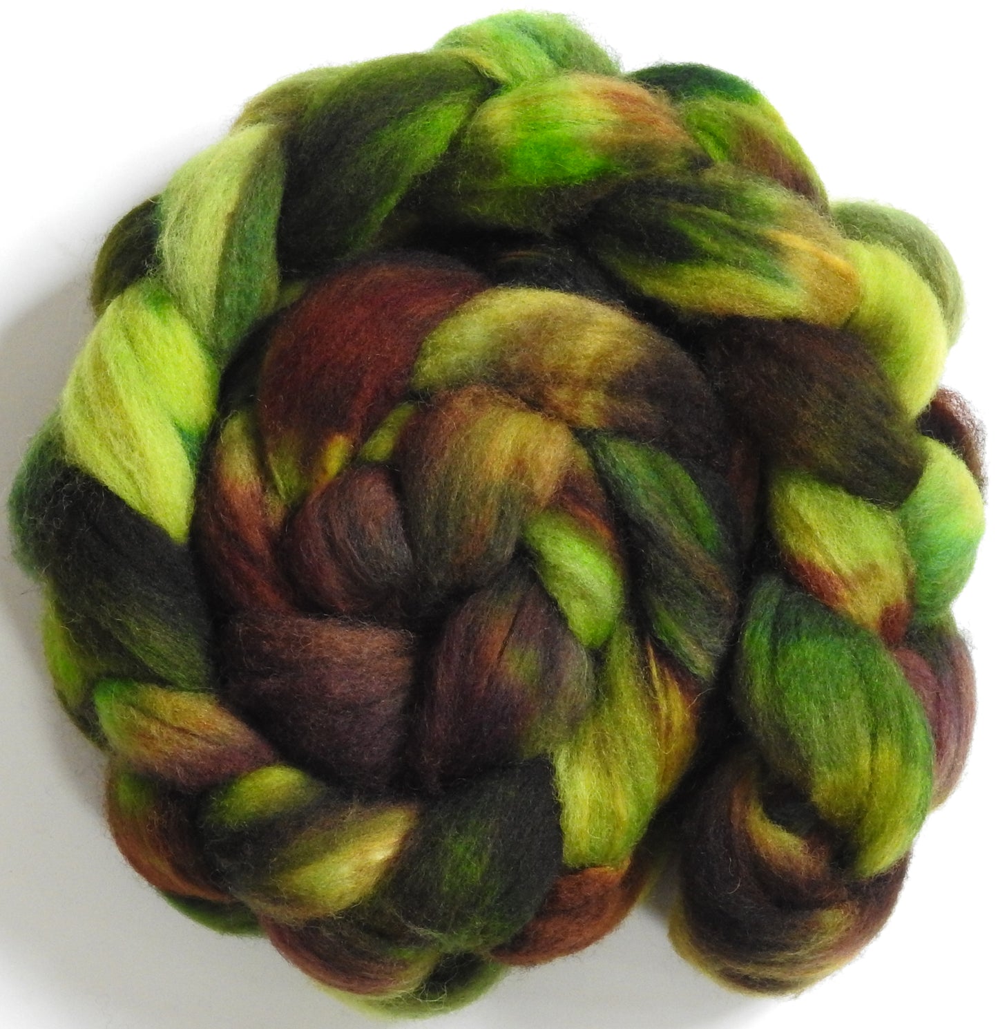 Sycamore (5.9 oz) - Batt in a Braid #60- Southdown/ Bfl/ Bio-nylon (50/25/25)