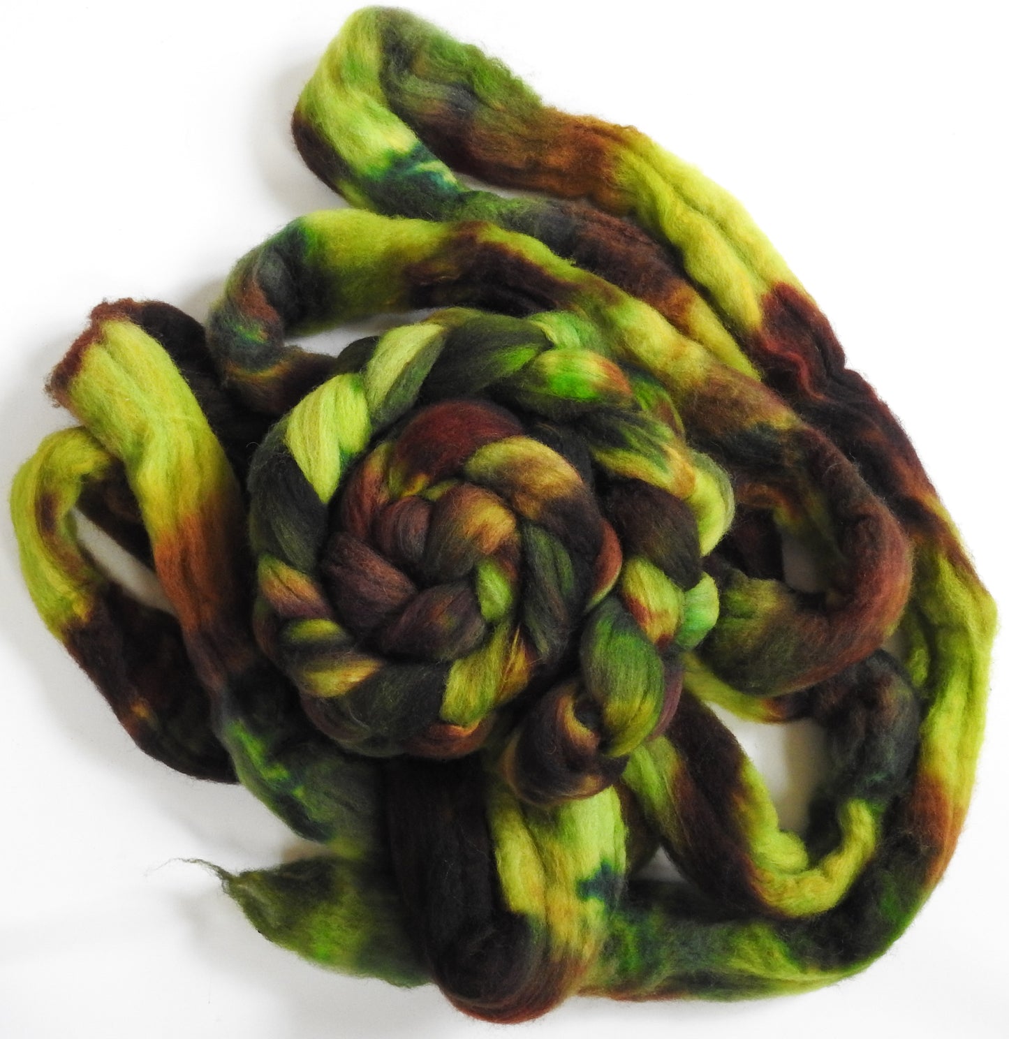 Sycamore (5.9 oz) - Batt in a Braid #60- Southdown/ Bfl/ Bio-nylon (50/25/25)