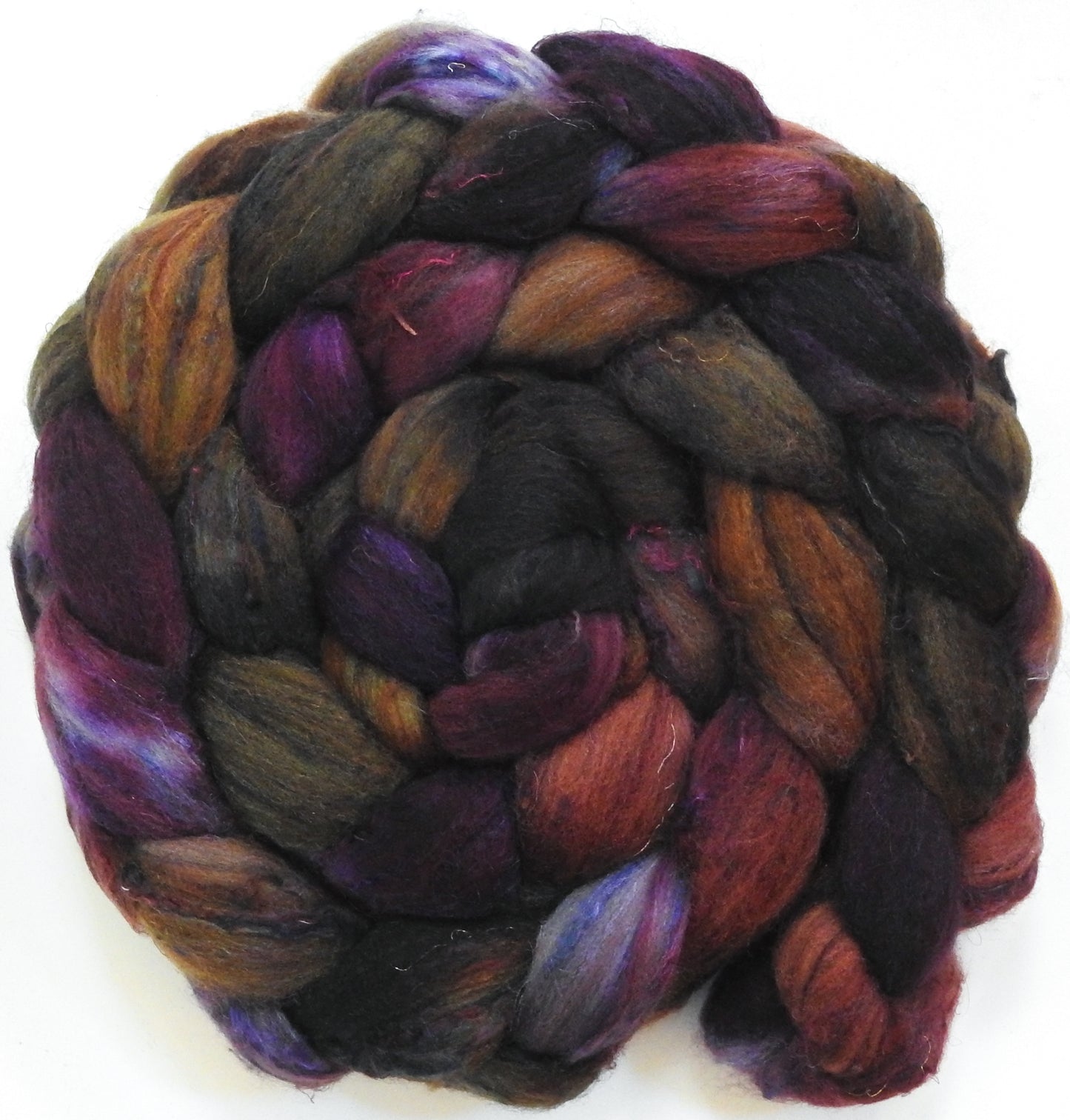 Dúnedain (5.7 oz) - Batt in a Braid #65 - Rambouillet/ Cormo / Sari silk/ Tussah silk (40/25/25/10)