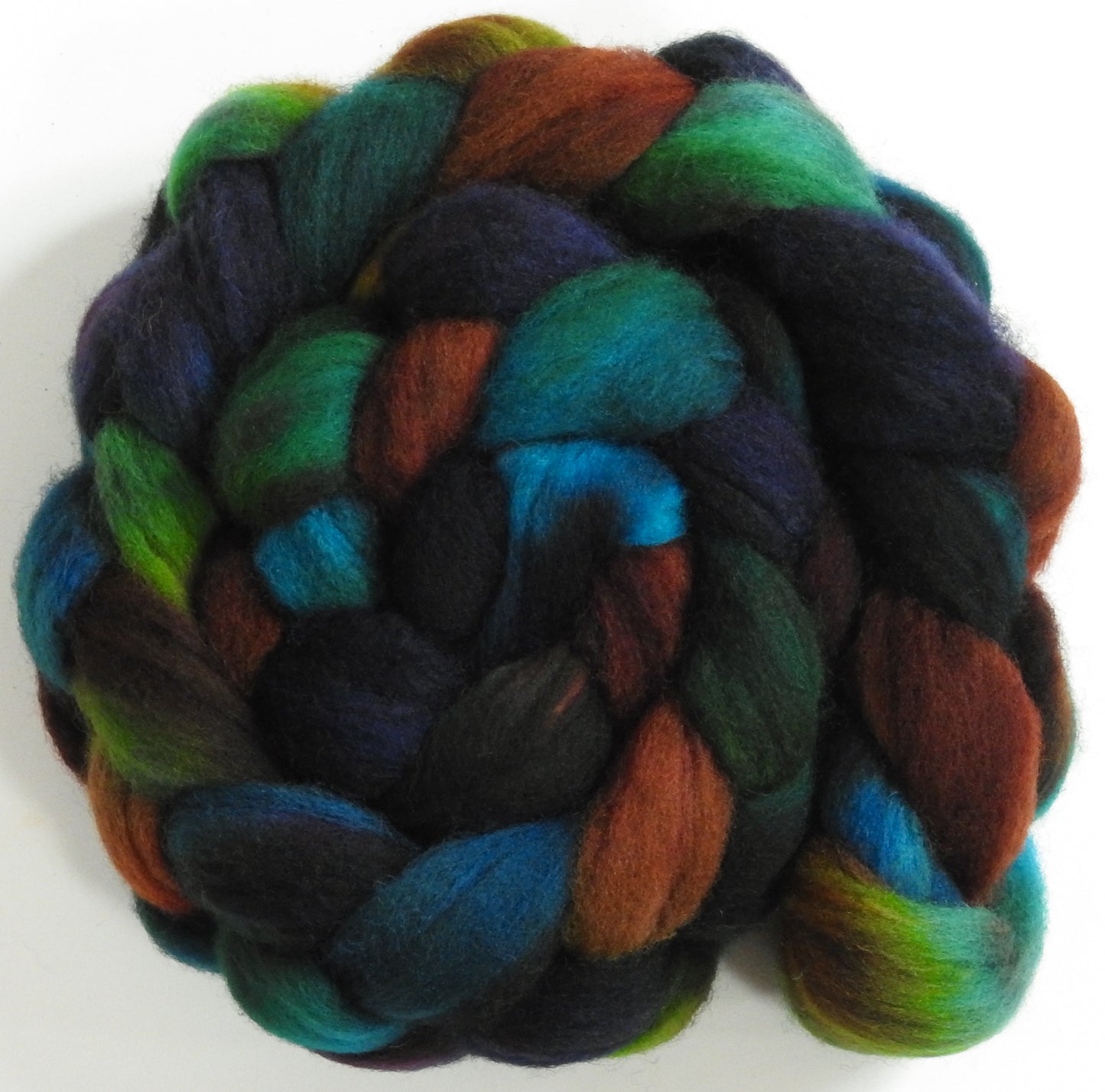 Labradorite (5.9 oz) - Batt in a Braid #60- Southdown/ Bfl/ Bio-nylon (50/25/25)
