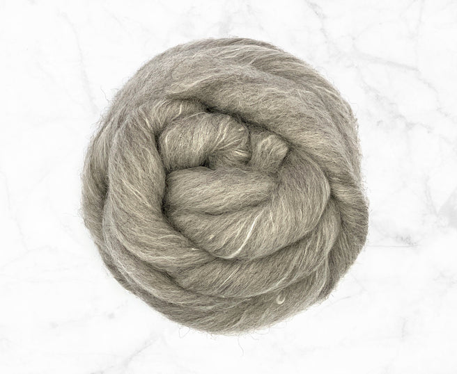Polwarth /YAK/ Mulberry Silk (60/20/20)- undyed - 5 oz.