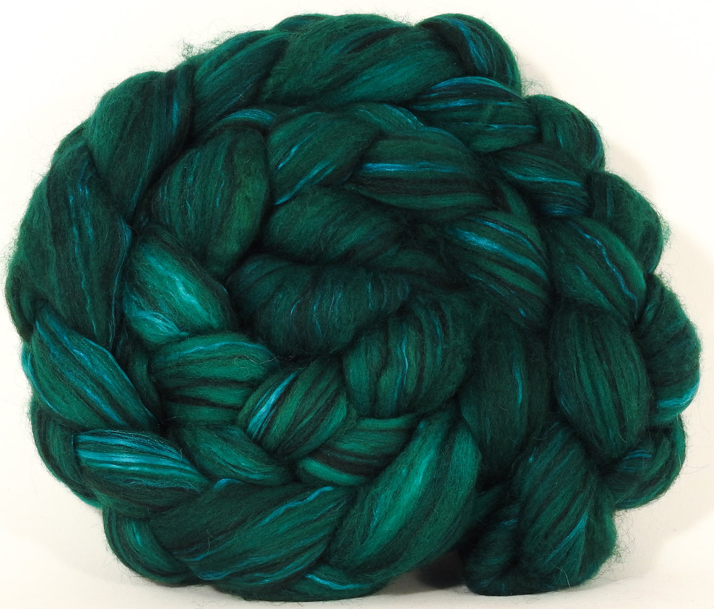 RESERVED for KnittingSpinner- Hand dyed top for spinning -( 4.75 oz. ) Shamrock- 18.5 mic merino/ camel/ brown alpaca/ mulberry silk/ (40/20/20/20) - Inglenook Fibers