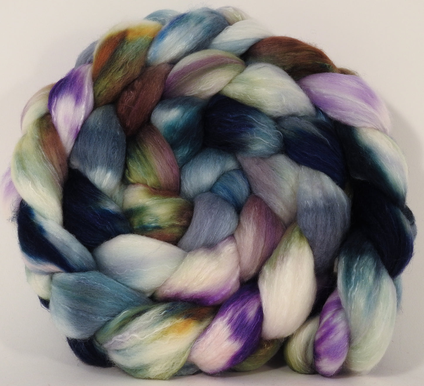 RESERVED for KnittingSpinner- Hand dyed top for spinning -Oysters- (5.2 oz.x2) Organic Polwarth / Tussah silk (80/20) - Inglenook Fibers