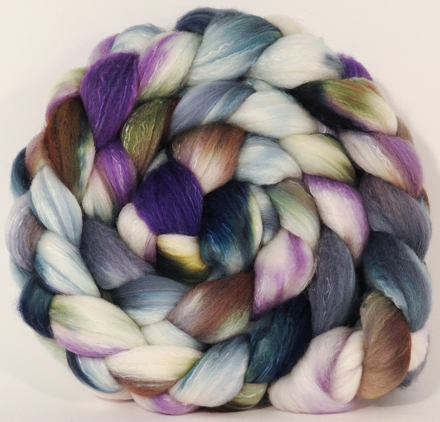 RESERVED for KnittingSpinner- Hand dyed top for spinning -Oysters- (5.2 oz.x2) Organic Polwarth / Tussah silk (80/20) - Inglenook Fibers