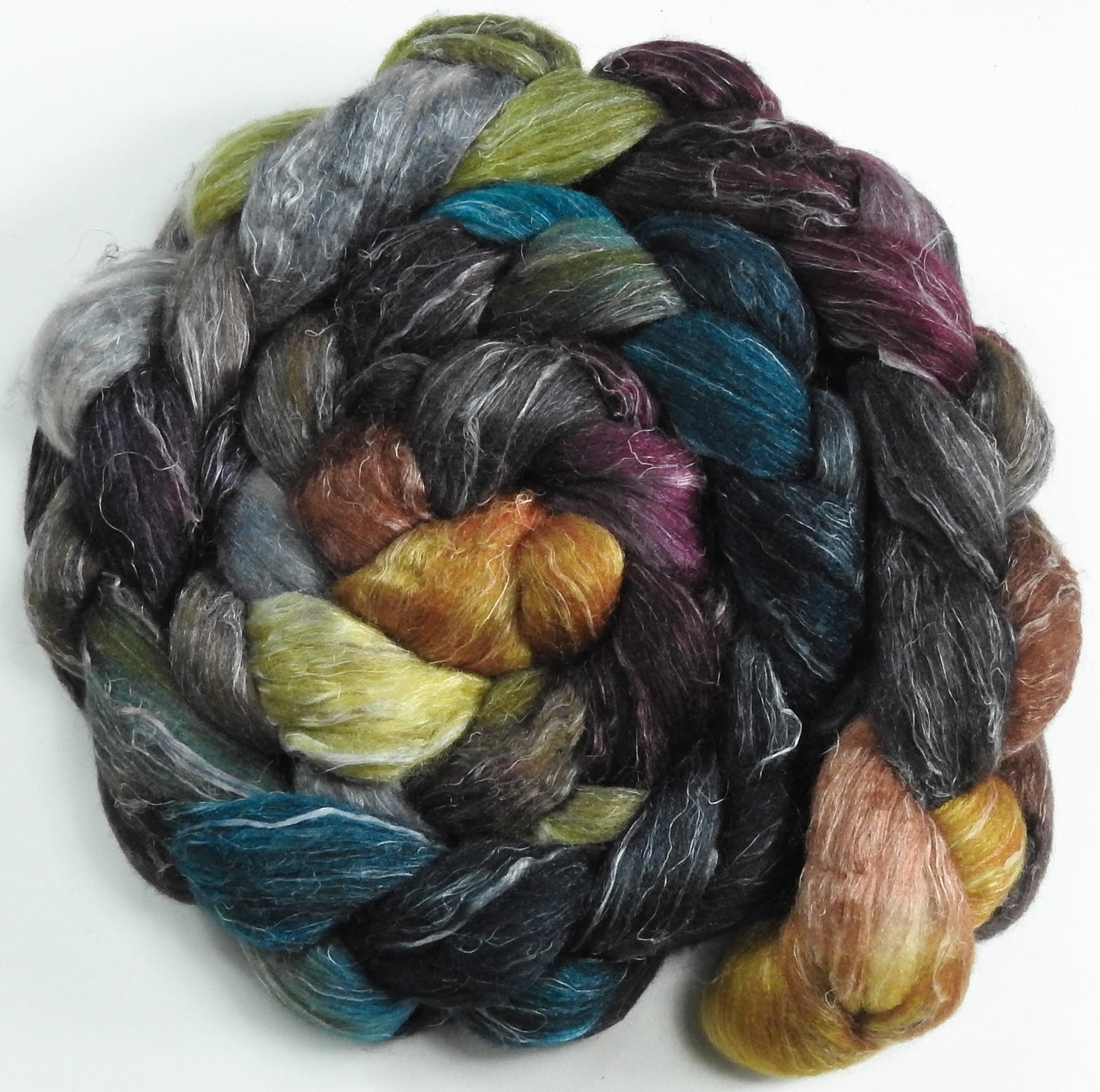 Durin's Folk - Batt in a Braid #29 - Rambouillet / Tussah / Flax (40/40/20)