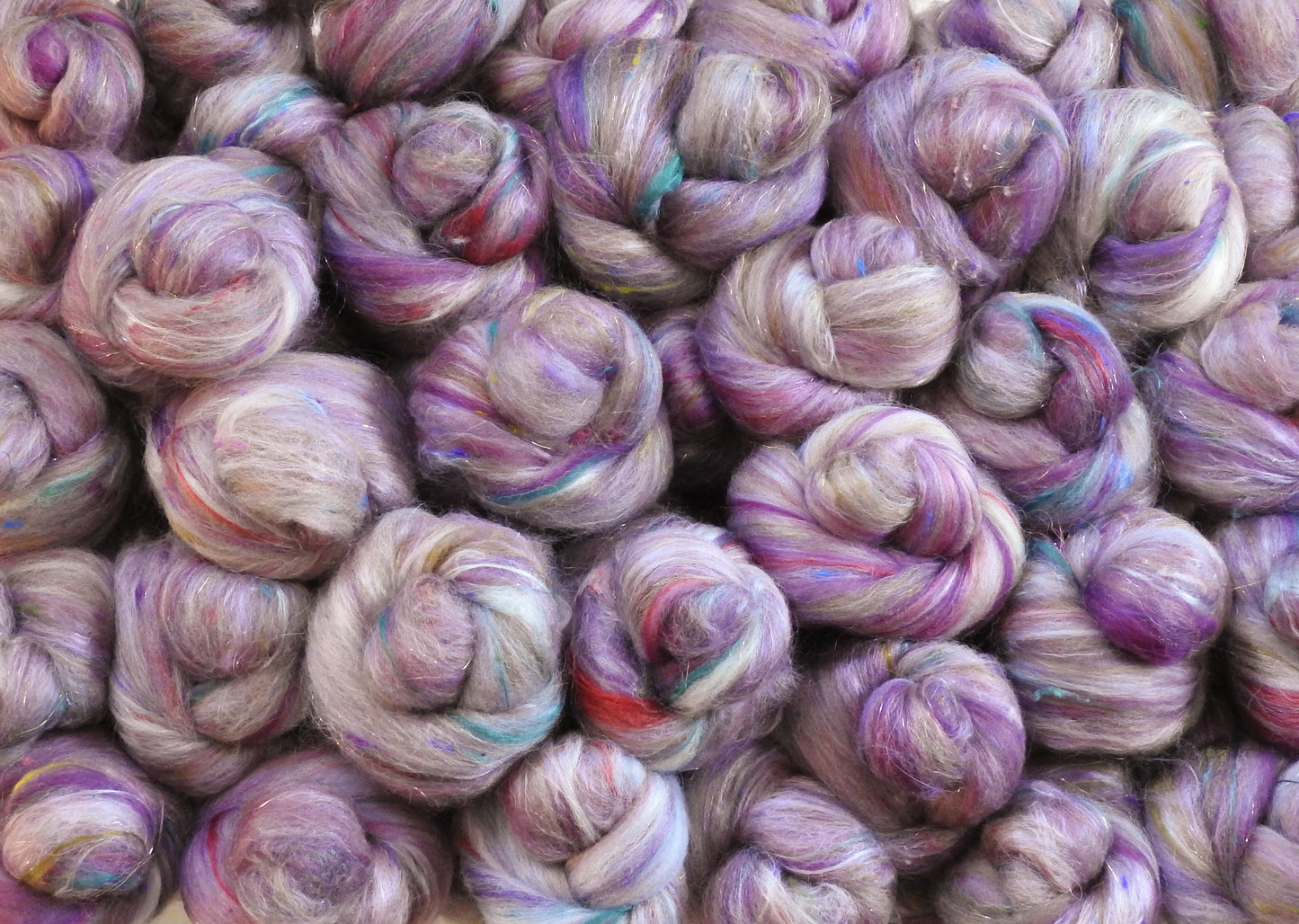 Season's End - 25% Wensleydale, 15% Romeldale X Fleece; merino, polwarth, silk, bamboo, silk noil, ANGELINA