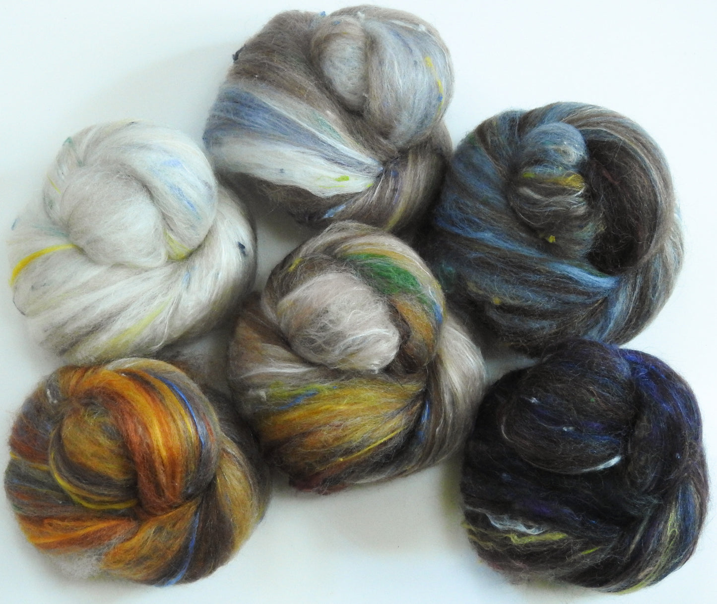Non-sparkle Sticklebatts - Parliament of Owls (4.4 oz) - 35% X and Corriedale/Romney Fleeces; merino, silk, bamboo, silk noil