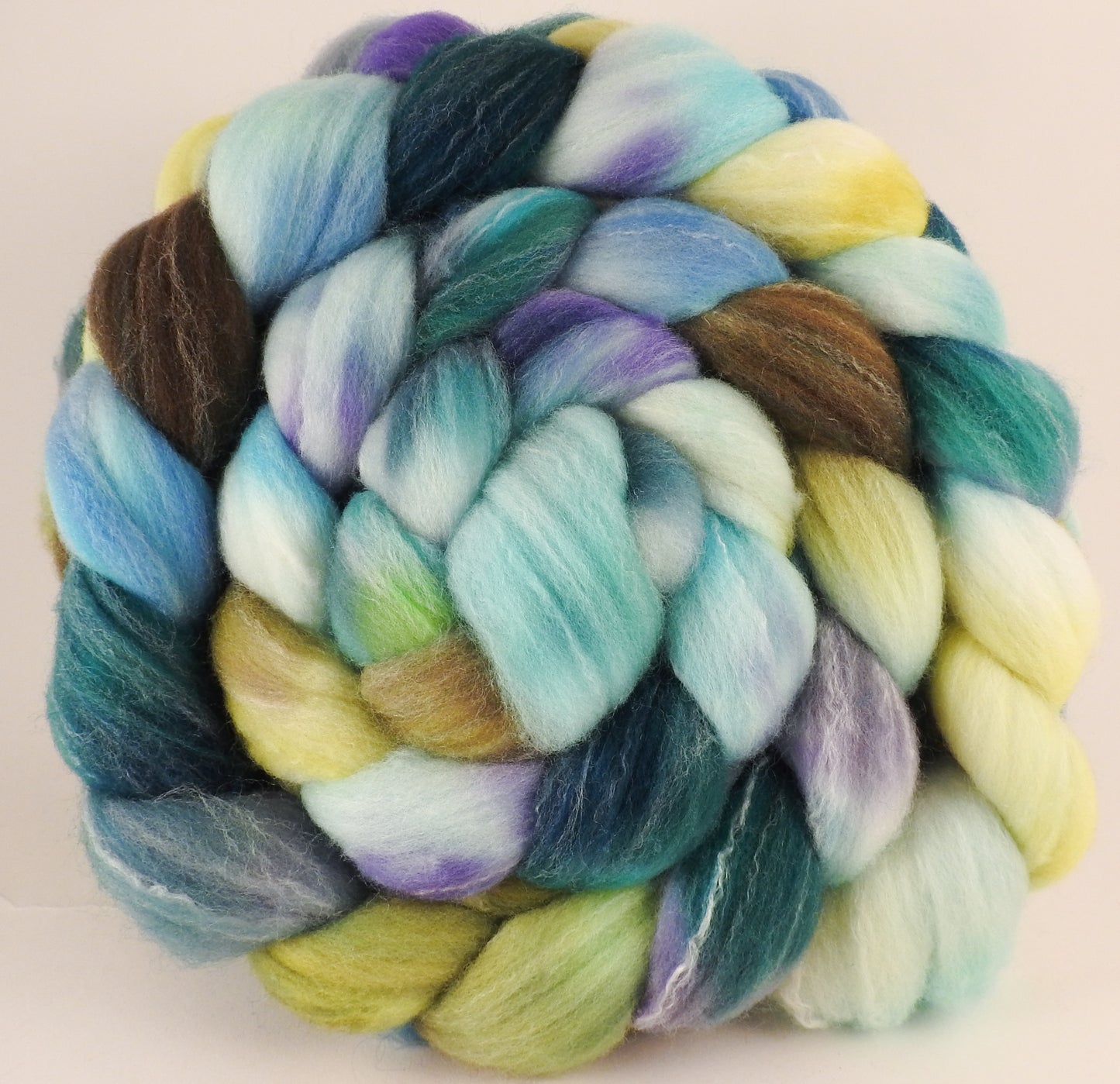 RESERVED for Taraflea - Hand dyed top for spinning - Scent of Water - (5.4 oz.) Targhee/silk/ bamboo ( 80/10/10) - Inglenook Fibers