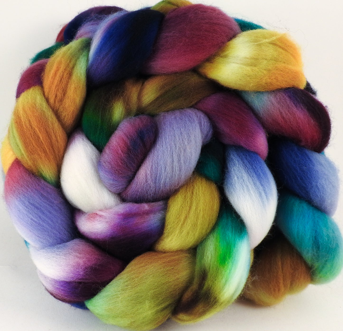 Hand dyed top for spinning - Rapunzel - (5 oz.) Organic Polwarth - Inglenook Fibers