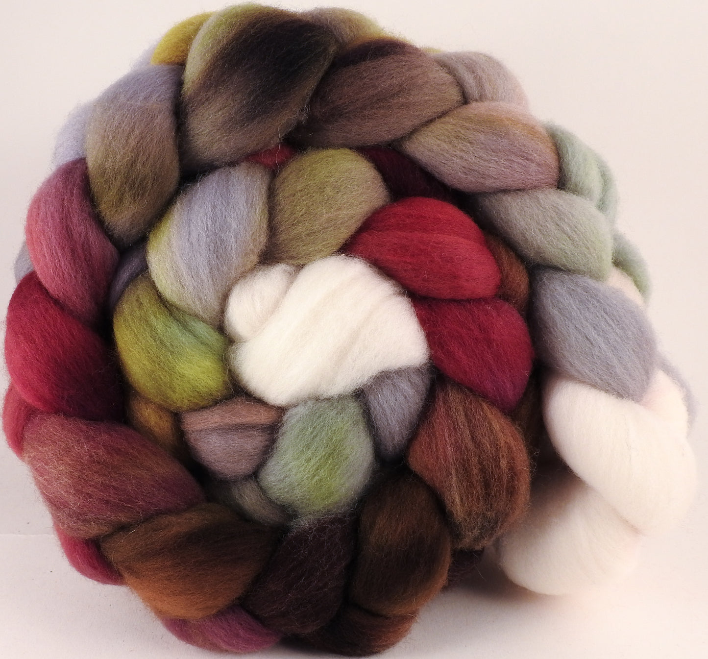 RESERVED for Bluewillow- Hand dyed top for spinning - Pussy Willows - Organic polwarth- (5.1oz. x2) - Inglenook Fibers