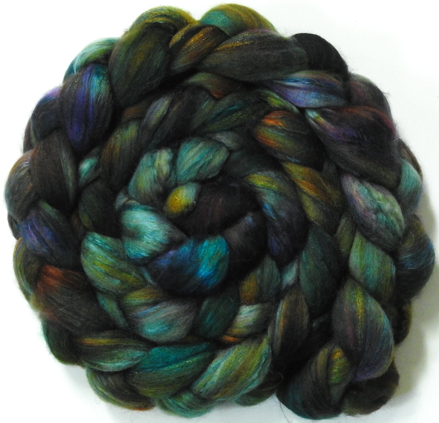 Entish (5.5 oz) -Fusion Series- Batt in a Braid #5 - Merino/ Camel/ silk/ faux cashmere/ firestar (25/25/25/12/12)