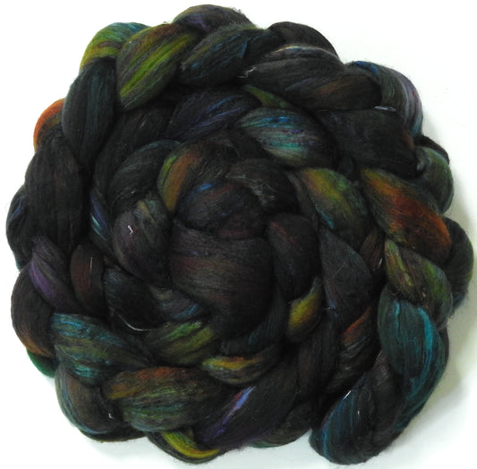 Entish- Fusion Series-(5.6 oz.)Batt in a Braid #39 - Falkland Merino/ Mulberry Silk / Sari Silk (50/25/25)