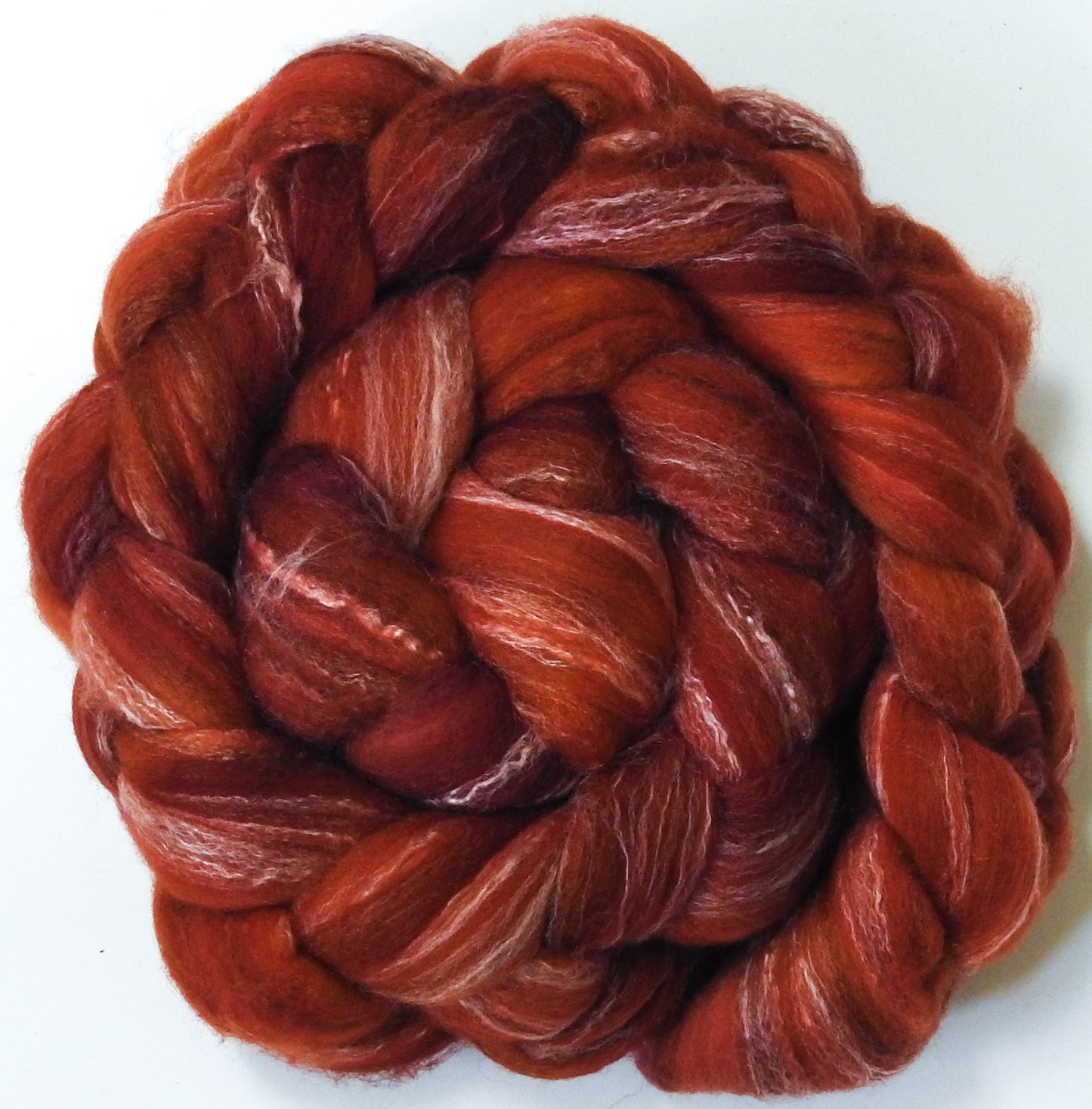 Carnelian (6 oz) -Glazed Solid- Targhee/silk/ bamboo (80/10/10)