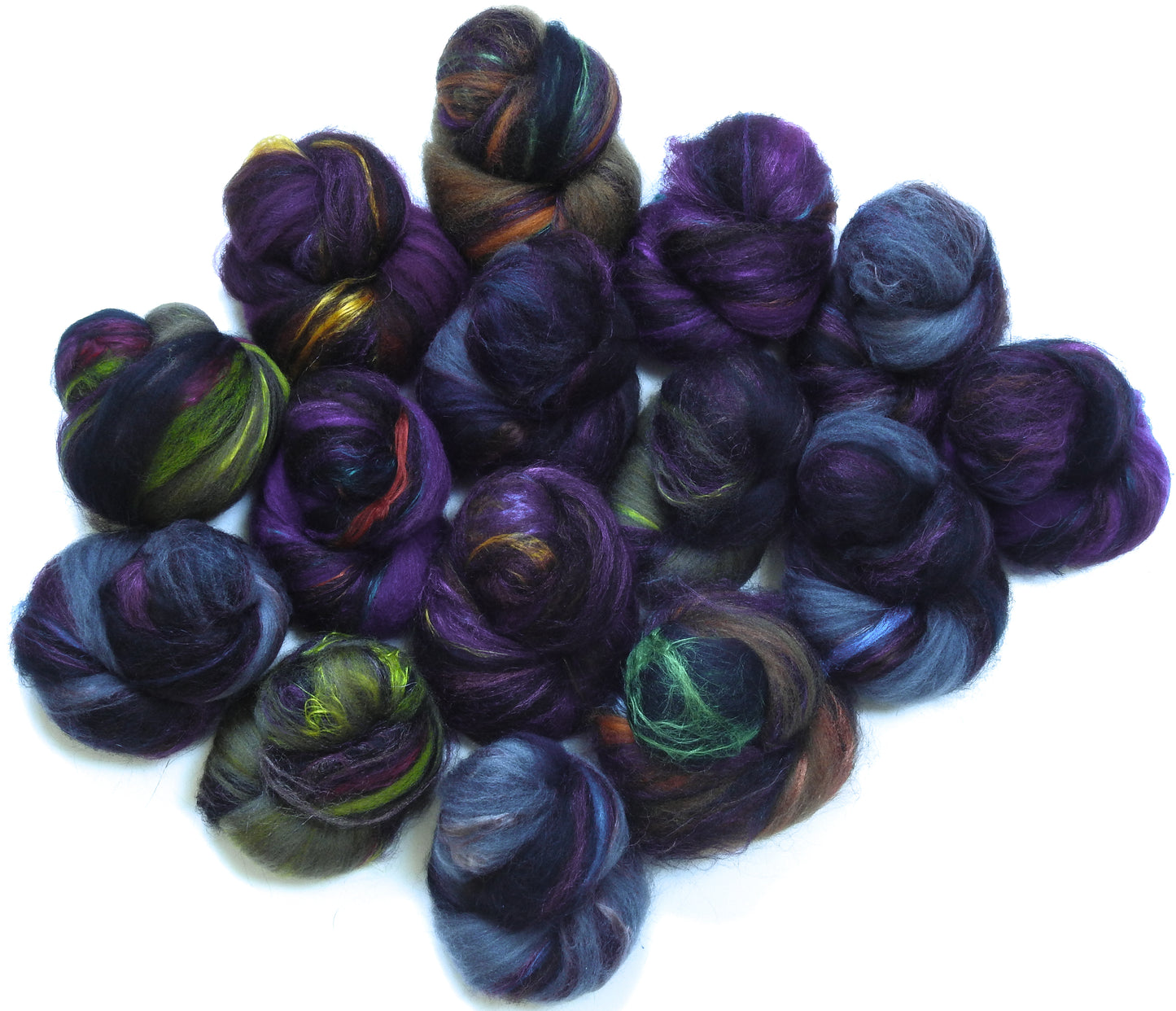 Zero Dark Thirty - NON-Sparkle Sticklebatts (4.3 oz) - CVM/Cotswold X fleece; merino, alpaca, mohair, silk