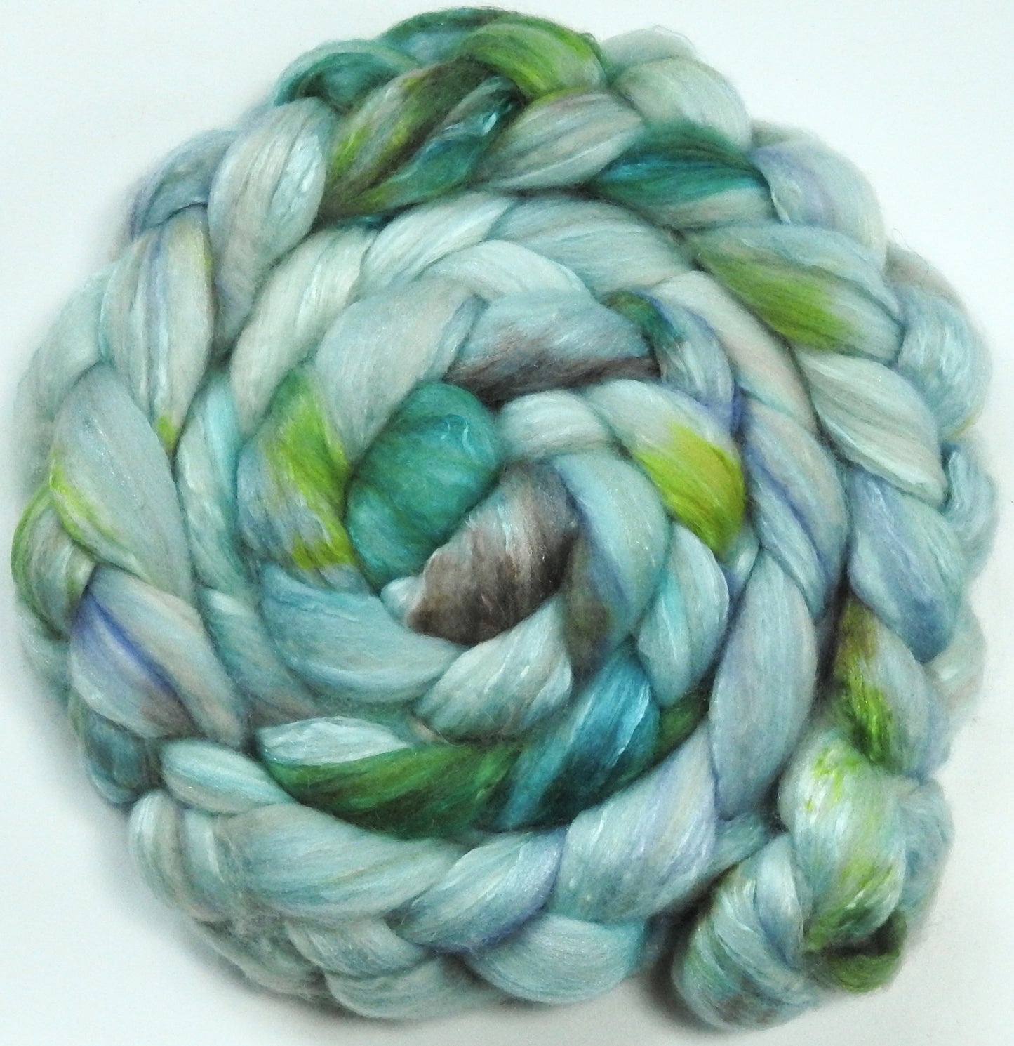 Tailwind -Glazed Solid- Batt in a Braid #5- Merino/ Camel/ silk/ faux cashmere/ firestar (25/25/25/12/12)