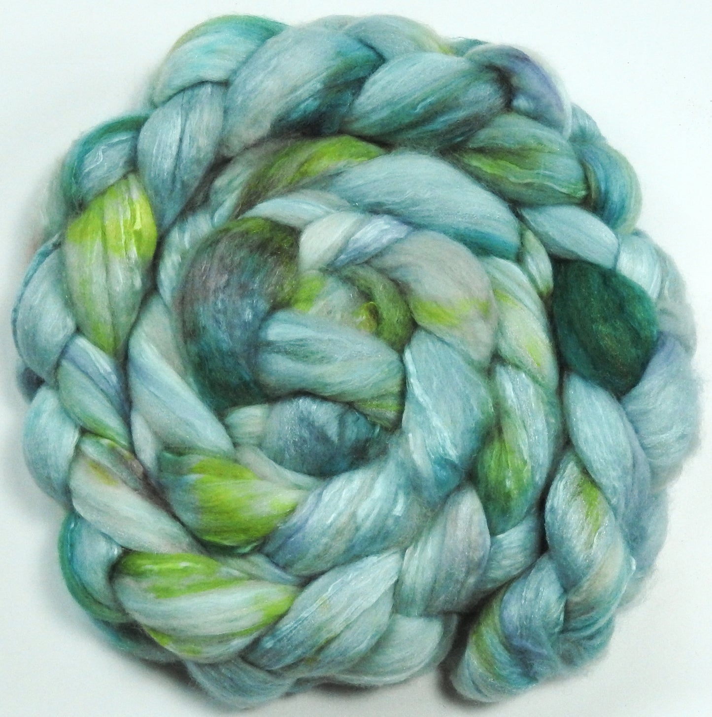 Tailwind -Glazed Solid- Batt in a Braid #5- Merino/ Camel/ silk/ faux cashmere/ firestar (25/25/25/12/12)