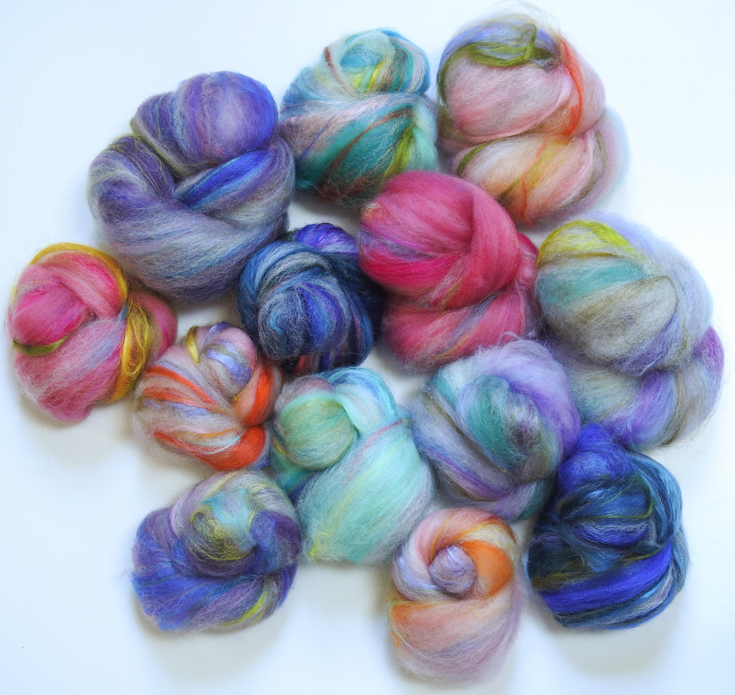Whale of a Tale -NON-Sparkle Sticklebatts (4.3 oz) - 25% Corriedale fleece; merino, polwarth, silk, bamboo, alpaca, ramie