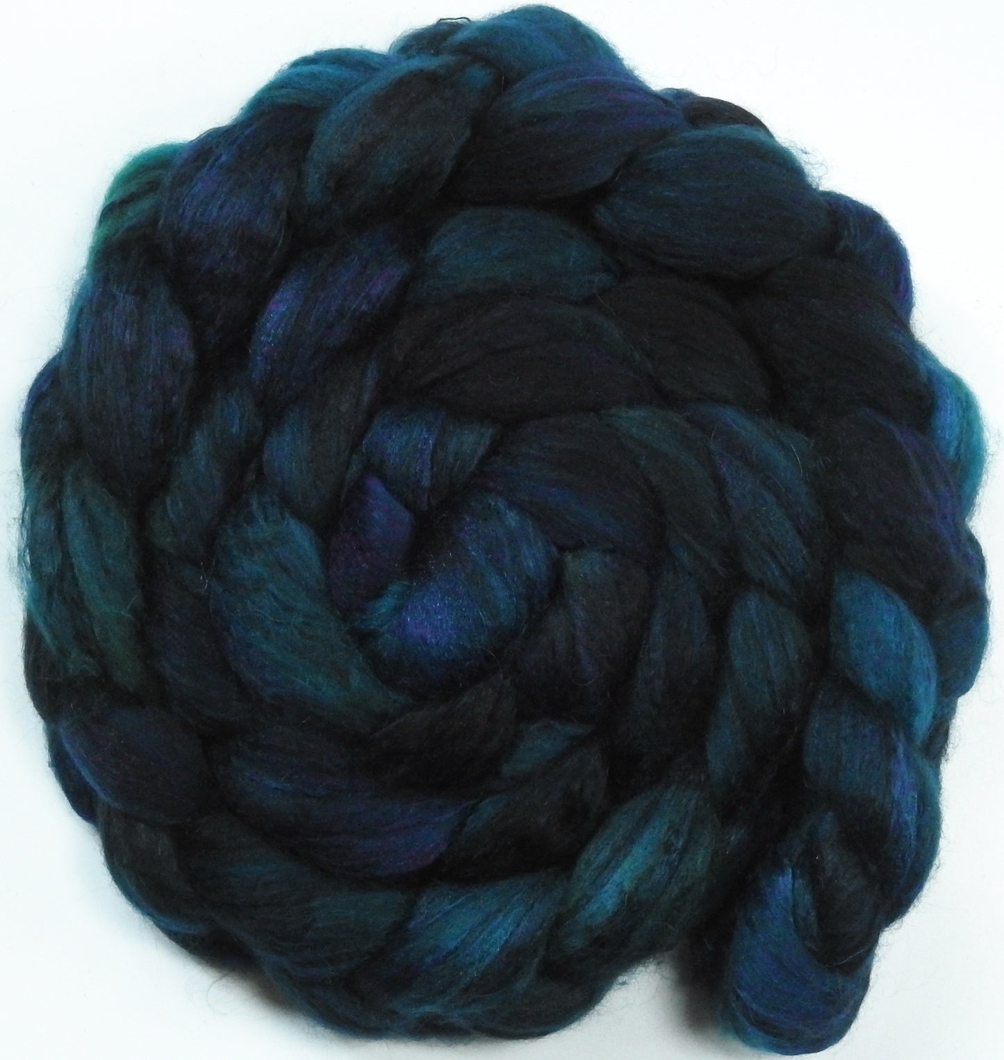Bat Cave (5.7 oz) -Fusion Series- Batt in a Braid #5 - Merino/ Camel/ silk/ faux cashmere/ firestar (25/25/25/12/12)