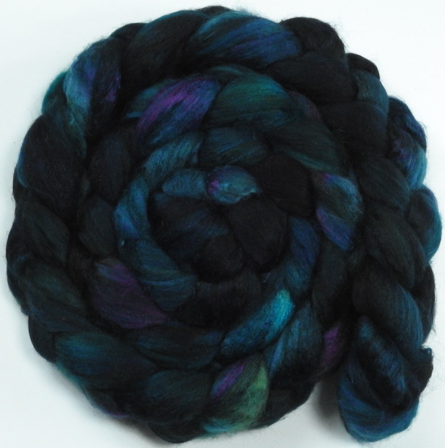 Bat Cave (5.7 oz) -Fusion Series- Batt in a Braid #5 - Merino/ Camel/ silk/ faux cashmere/ firestar (25/25/25/12/12)