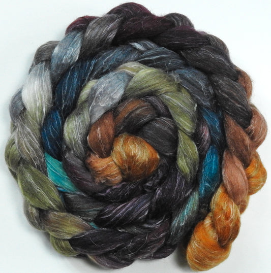 Durin's Folk (5.7 oz) - Batt in a Braid #3 - Polwarth/ Tussah Silk/ Flax (40/40/20)