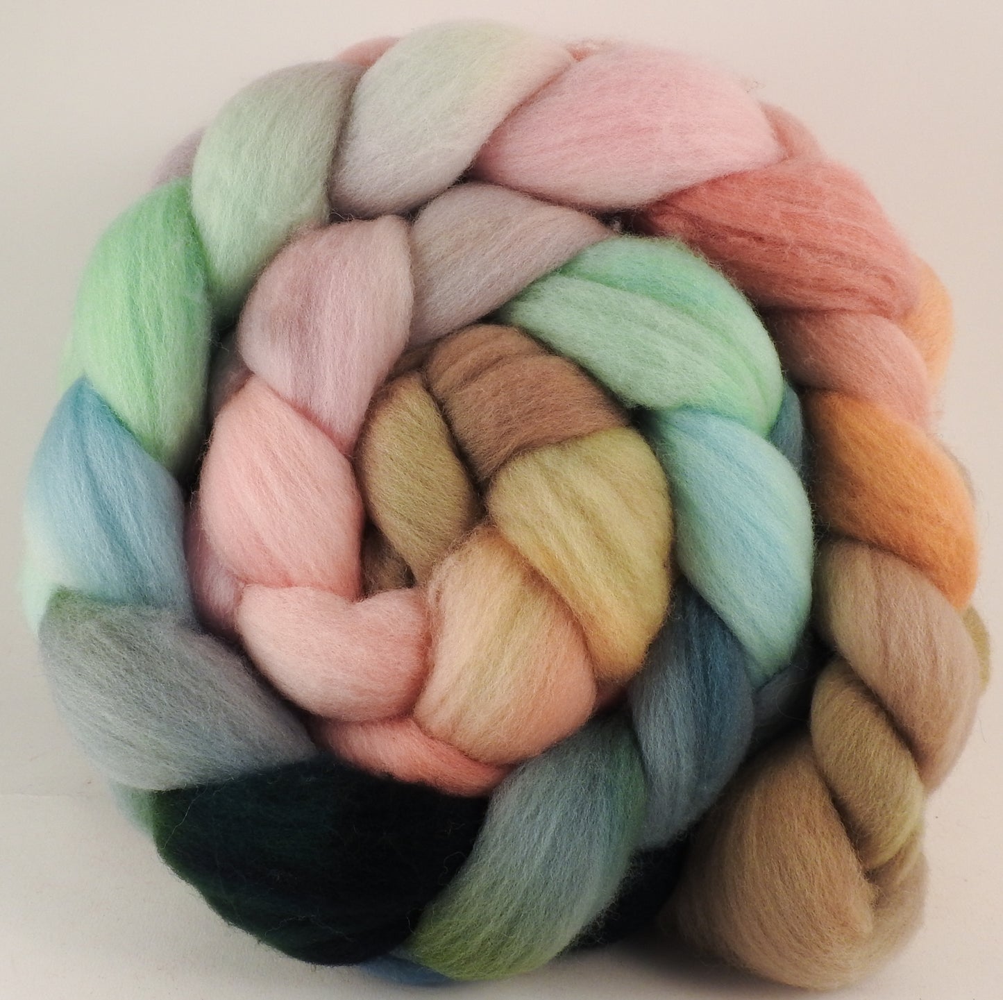 Hand dyed top for spinning - Shabby Chic - (5.3 oz.) Organic Polwarth - Inglenook Fibers