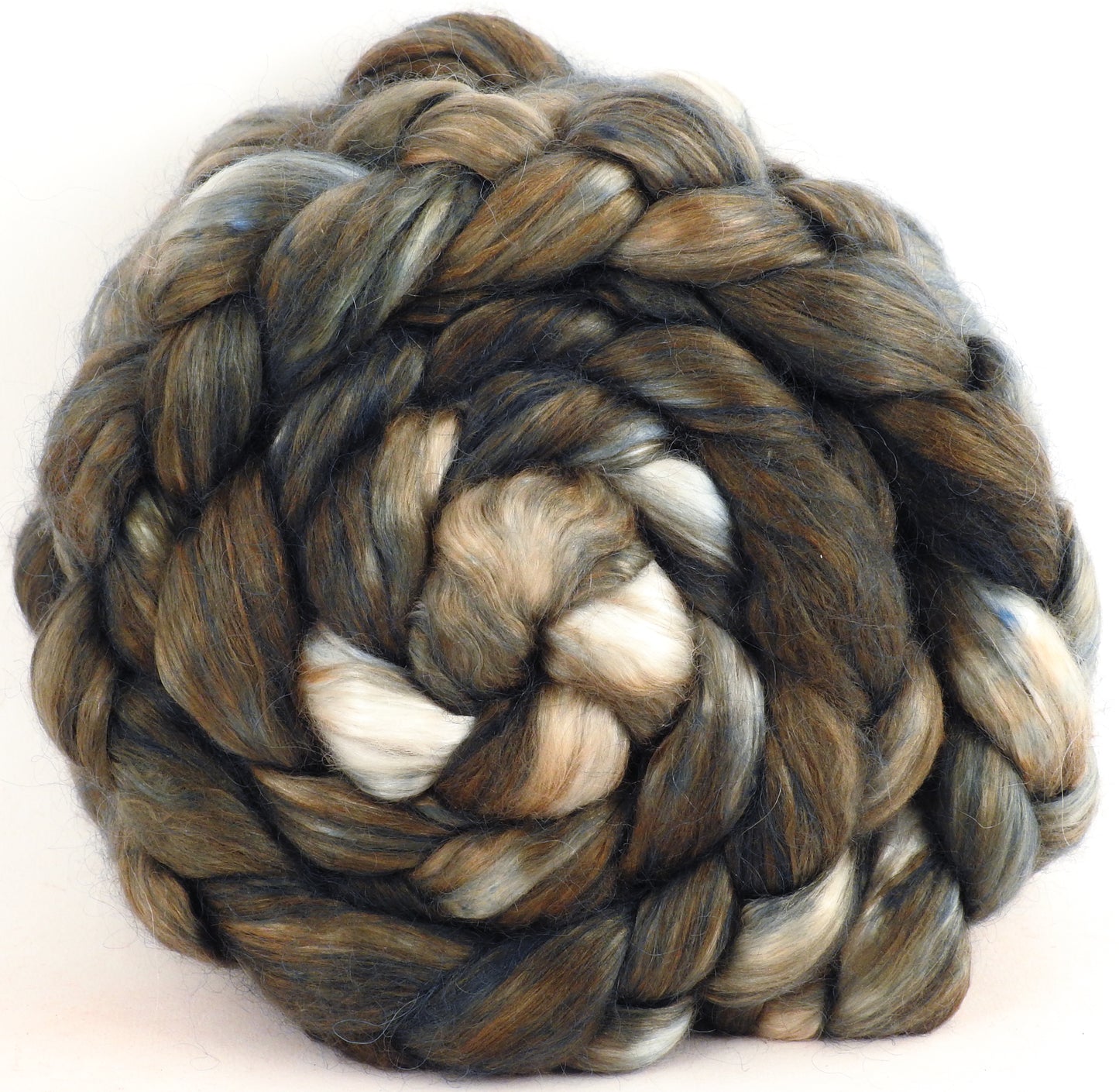 Smoke - Wensleydale/ Mulberry silk roving (65/35) - (5.6 oz.)