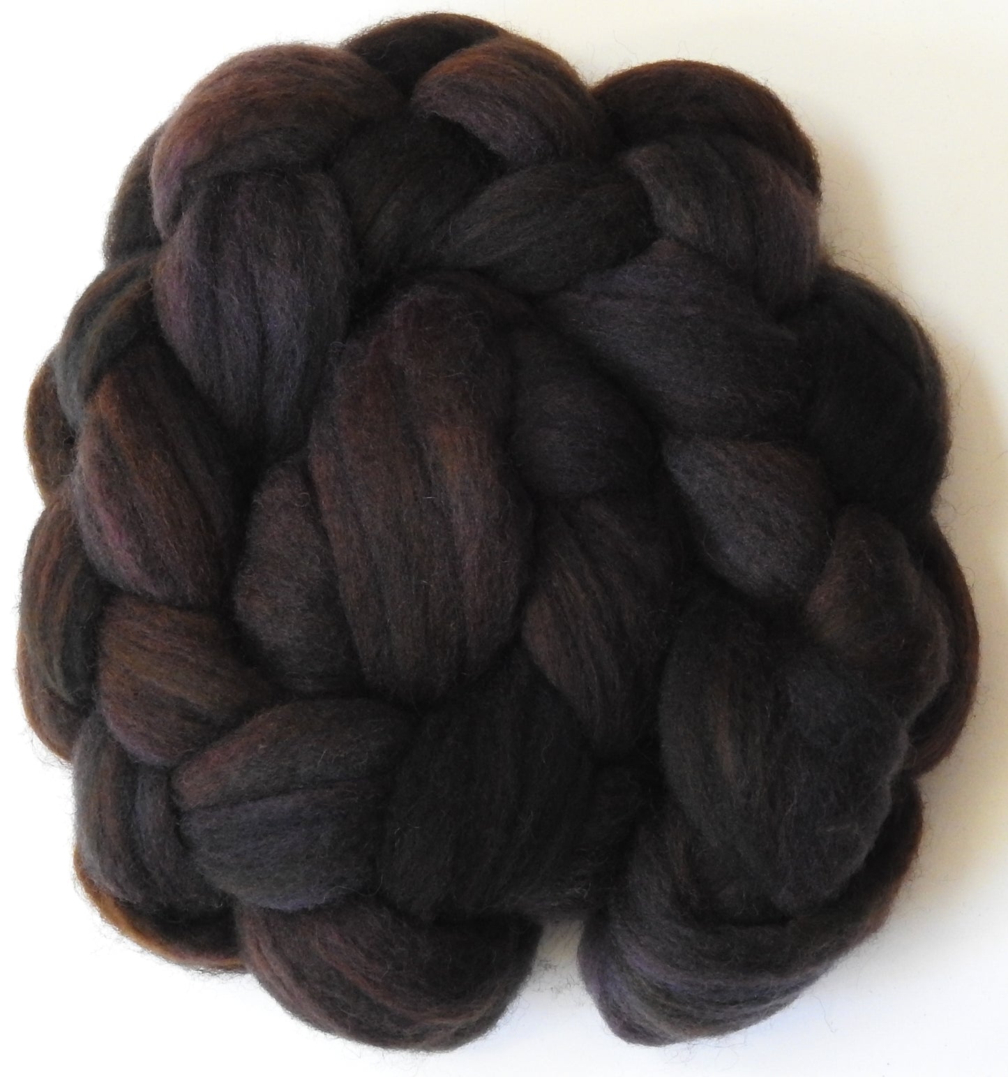 French Roast- Batt in a Braid #60- Southdown/ Bfl/ Bio-nylon (50/25/25)