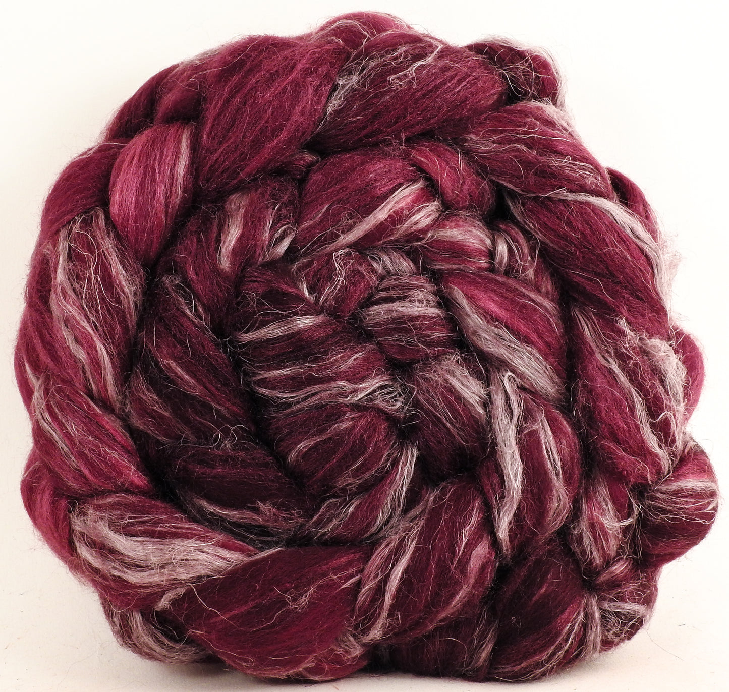 Black Cherry - Merino/ Tussah Silk/ Natural Flax (50/25/25) -5.5 oz.
