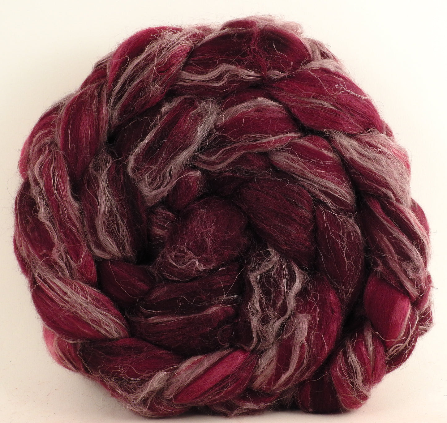 Black Cherry - Merino/ Tussah Silk/ Natural Flax (50/25/25) -5.5 oz.