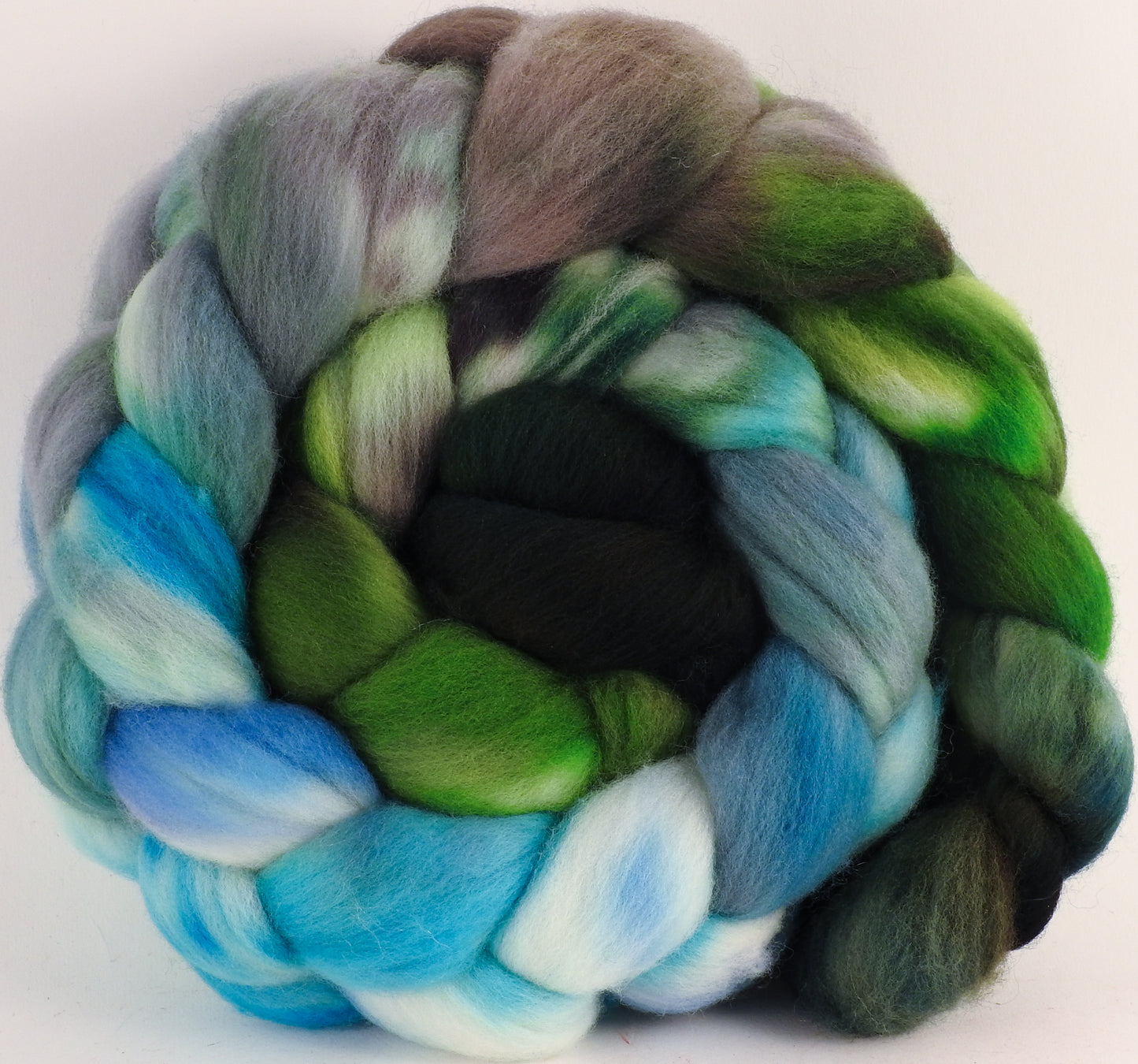 Hand dyed top for spinning - Iseran - Organic polwarth - Inglenook Fibers