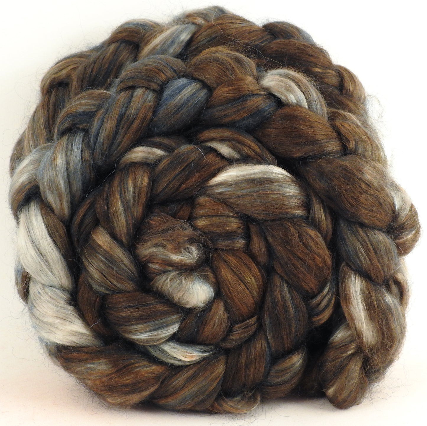 Smoke - Wensleydale/ Mulberry silk roving (65/35)