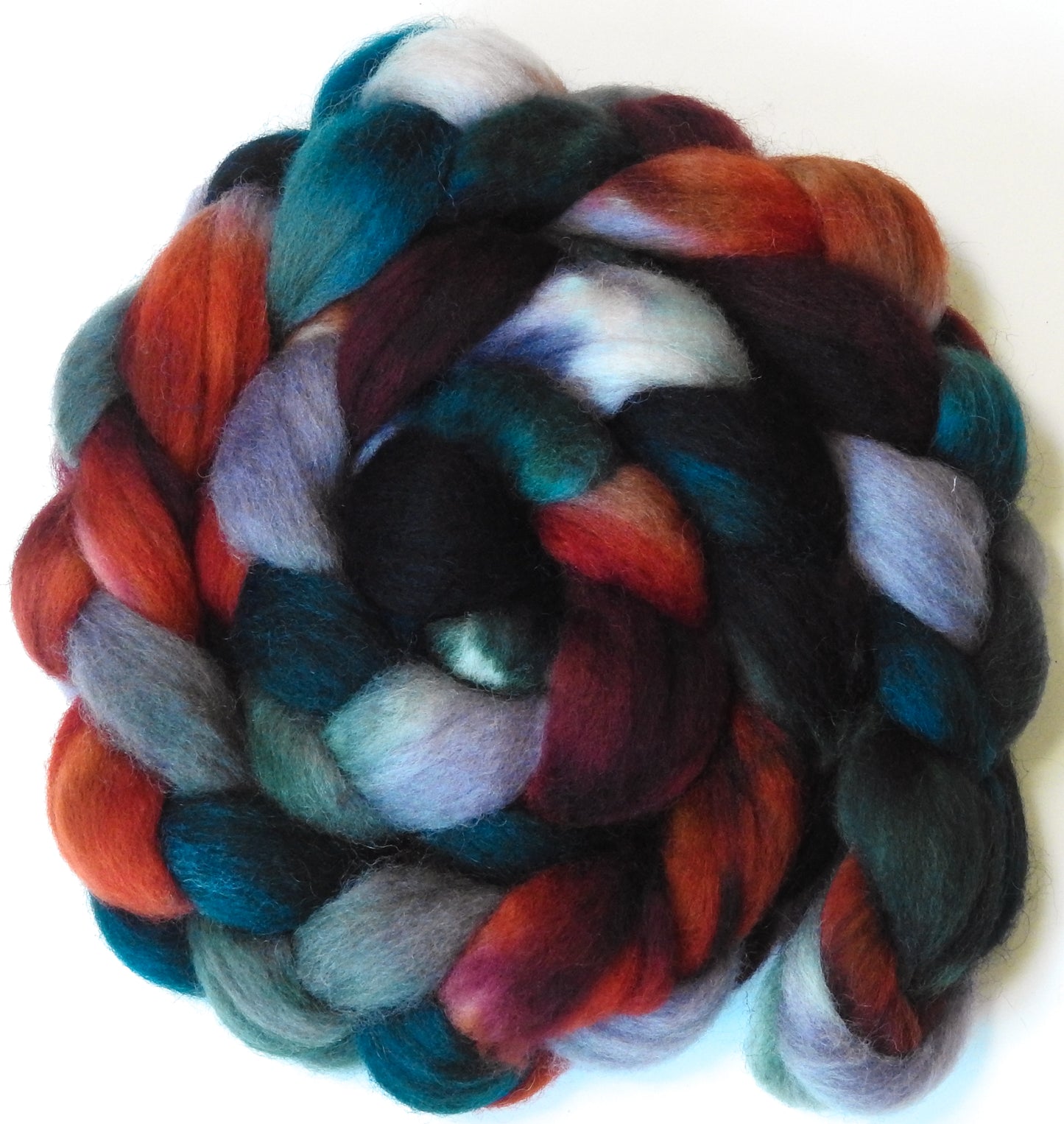Flannel (5.5 oz)- Batt in a Braid #43 - Dorset/Cheviot/Kid Mohair (60/20/20)