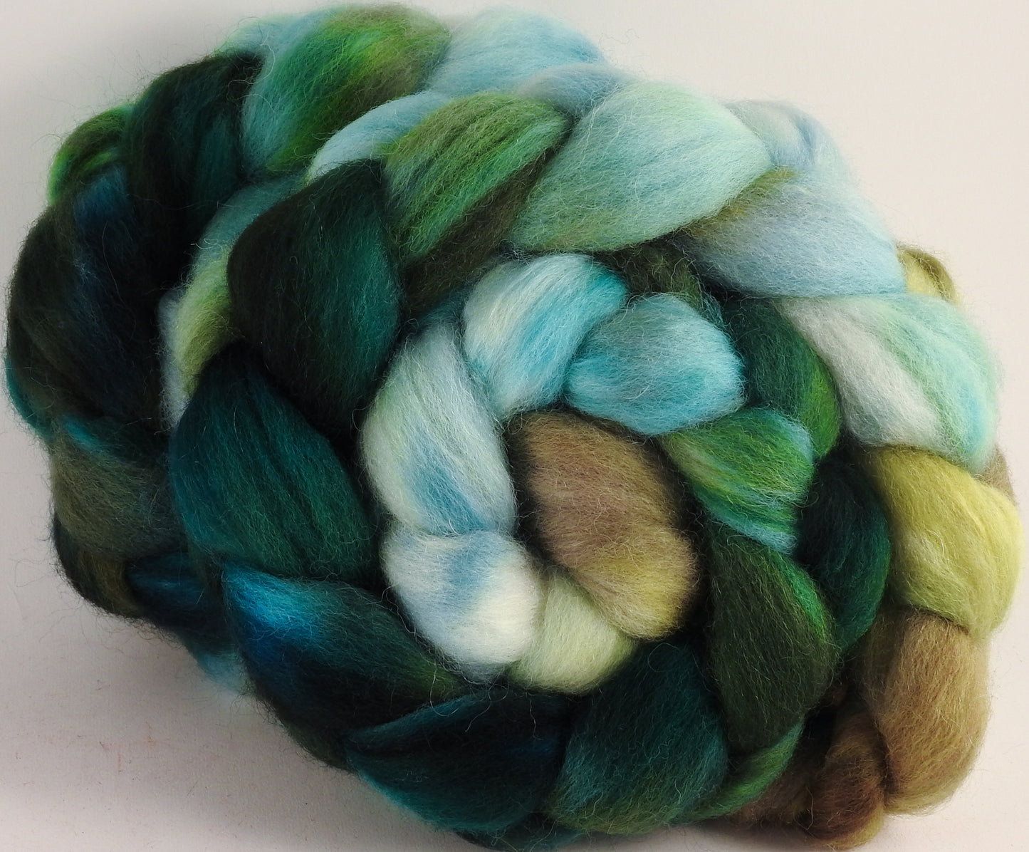 Batt in a Braid #43 - Aventurine (5.2 oz.) - Dorset/Cheviot/Kid Mohair (60/20/20) - Inglenook Fibers