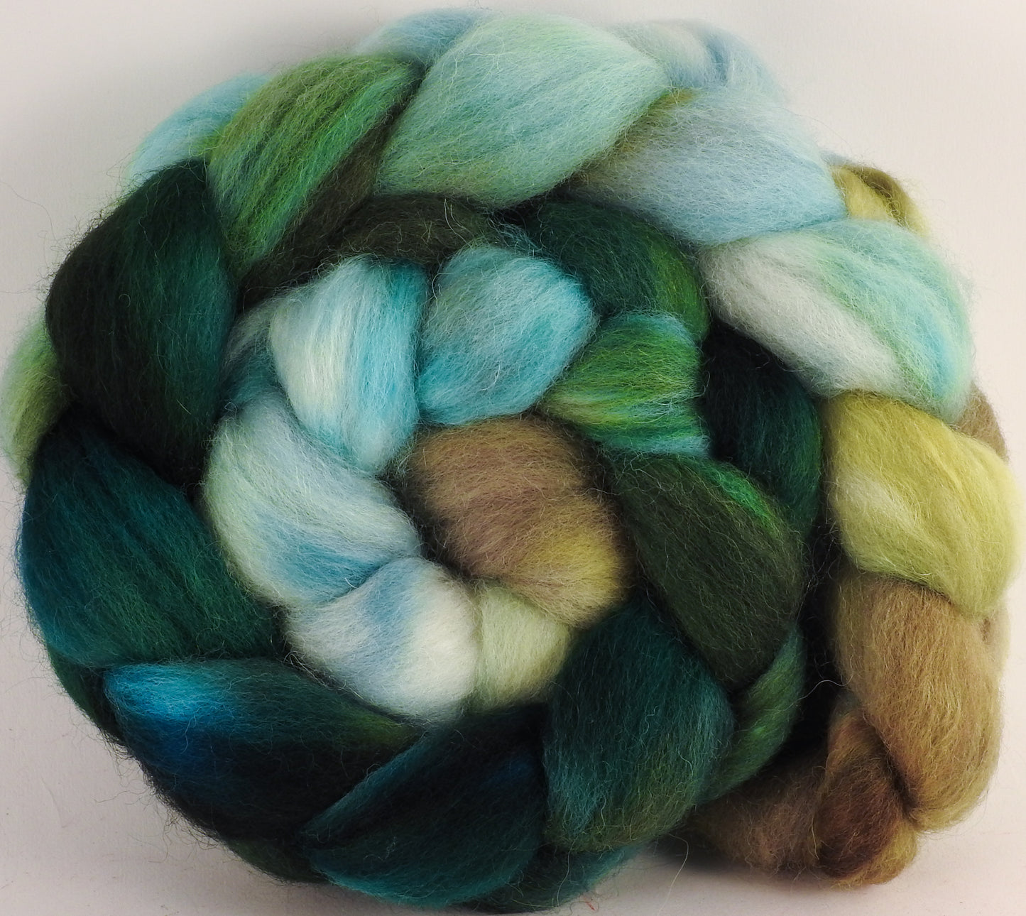 Batt in a Braid #43 - Aventurine (5.2 oz.) - Dorset/Cheviot/Kid Mohair (60/20/20) - Inglenook Fibers