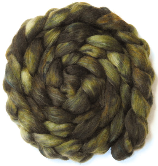 Bracken (5.8 oz) - Batt in a Braid #52- Wensleydale/ Mulberry silk/ Polwarth (60/25/15)