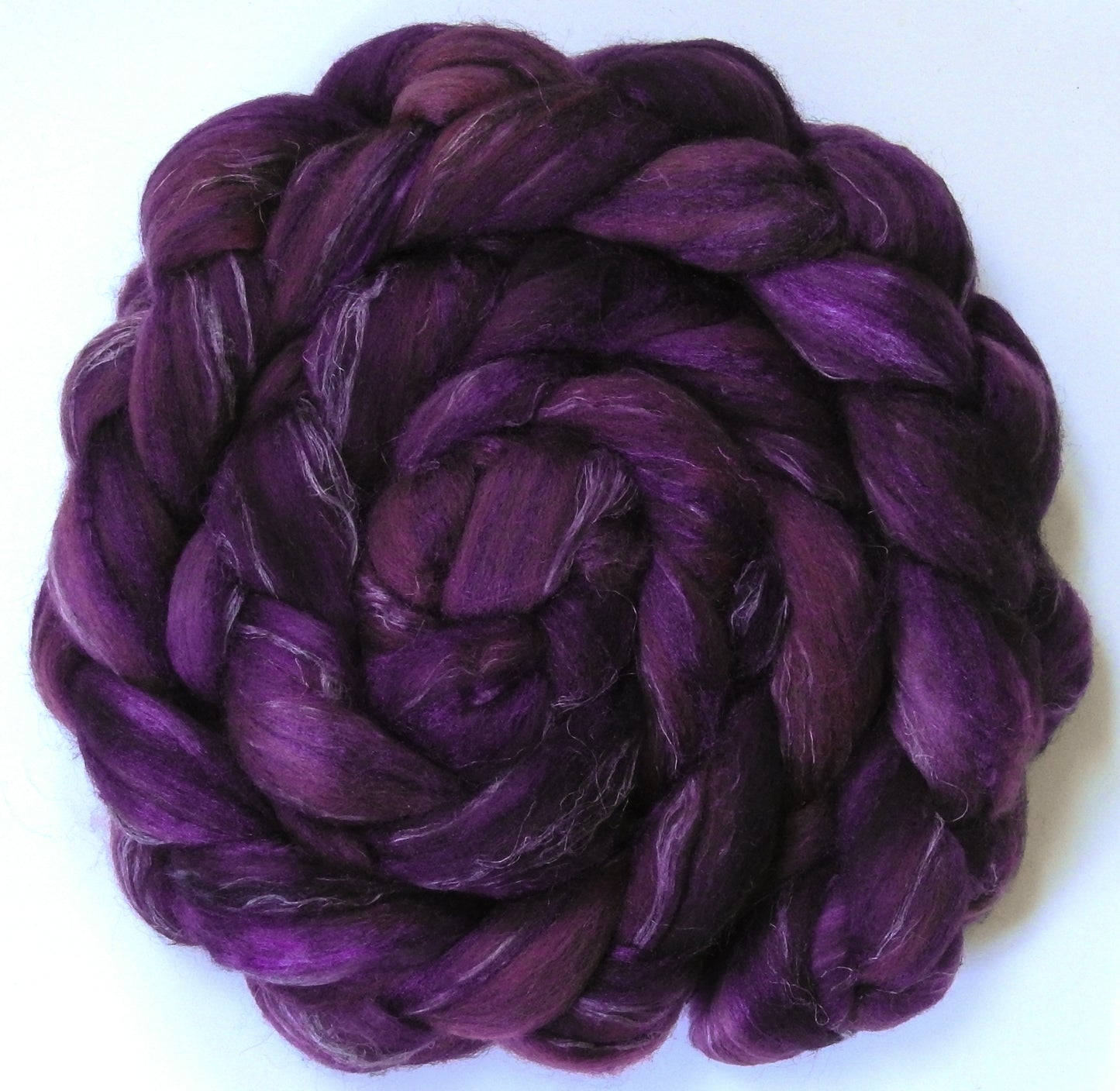 Elderberry (5.3 oz.) Merino/ Tussah Silk/ Natural Flax (50/25/25)