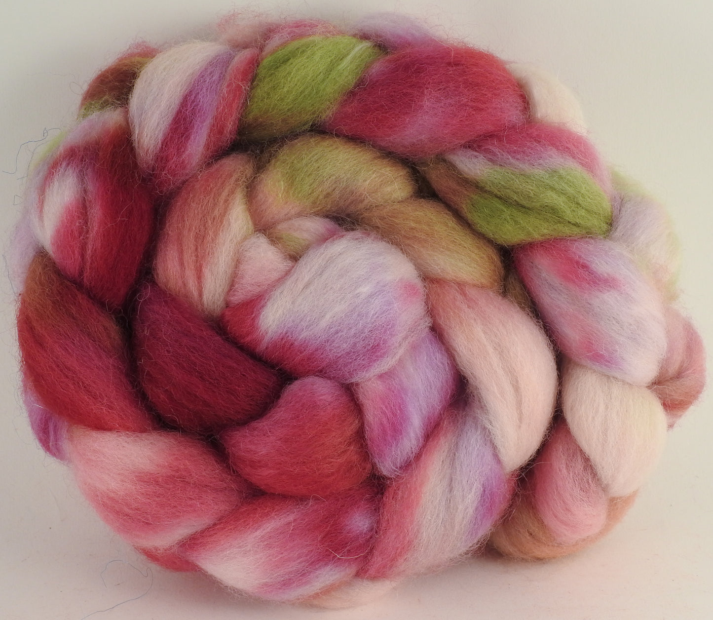 Batt in a Braid #43 - Blossom (5.3 oz.) - Dorset/Cheviot/Kid Mohair (60/20/20) - Inglenook Fibers