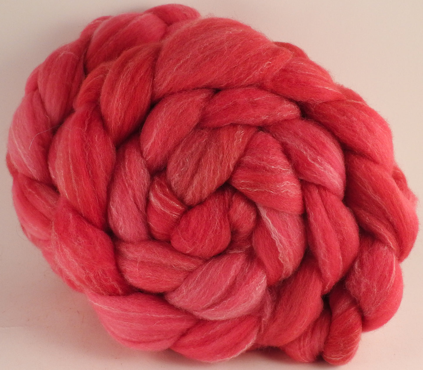 Hand dyed top for spinning -#sorrynotsorry - (5.3 oz.) Targhee/silk/ bamboo (80/10/10) - Inglenook Fibers