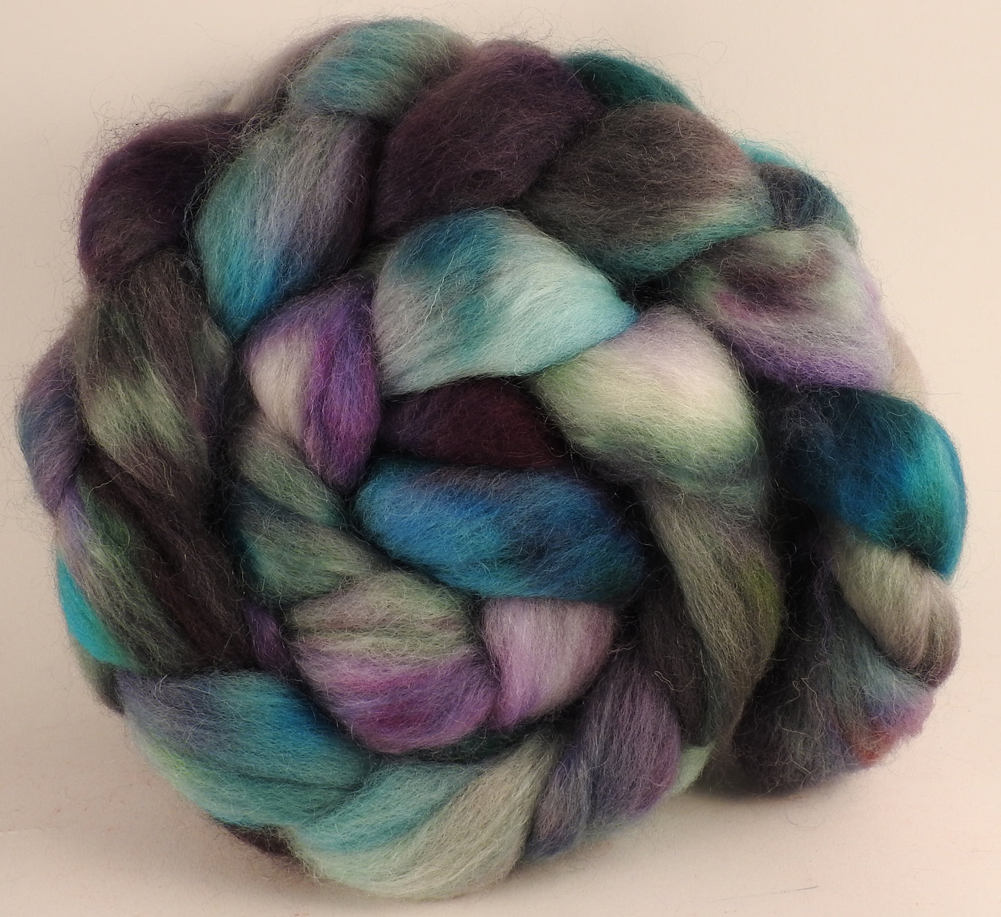 Batt in a Braid #43 - Blustry (5.3 oz.) - Dorset/Cheviot/Kid Mohair (60/20/20) - Inglenook Fibers