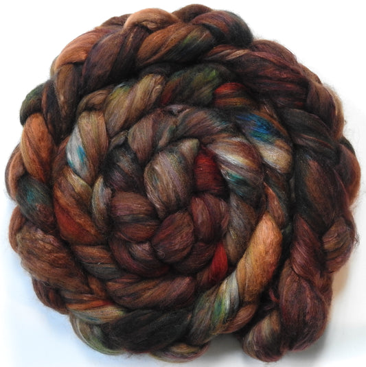 Pinecone (5.6 oz) - Batt in a Braid #5 - Merino/ Camel/ silk/ faux cashmere/ firestar (25/25/25/12/12)