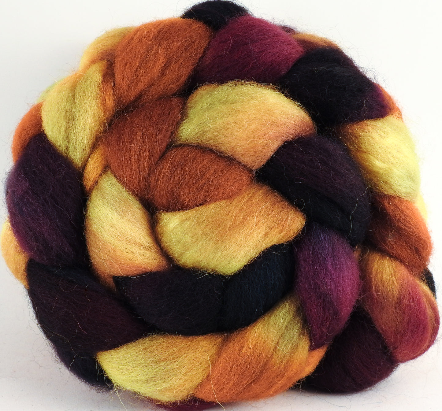 Batt in a Braid #43 - Indian Corn (5.2 oz.) - Dorset/Cheviot/Kid Mohair (60/20/20) - Inglenook Fibers
