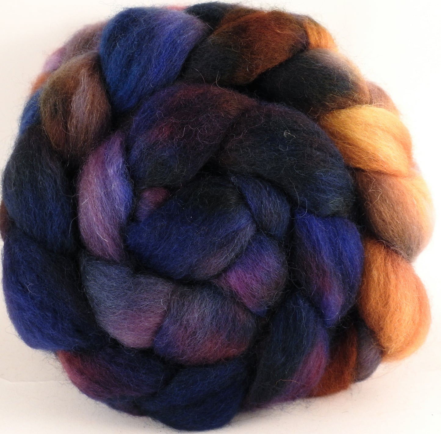 Batt in a Braid #43 - Eventide (5.3 oz.) - Dorset/Cheviot/Kid Mohair (60/20/20) - Inglenook Fibers