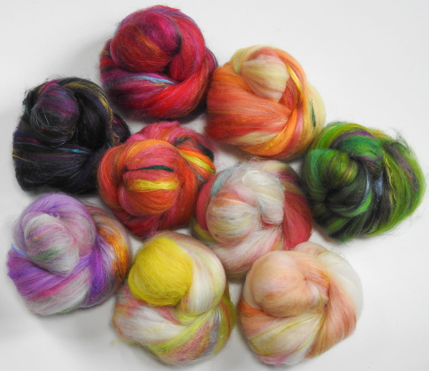 Parrot Tulips - NON-Sparkle Sticklebatts -Camel, merino, polwarth, silk, sari silk, bamboo